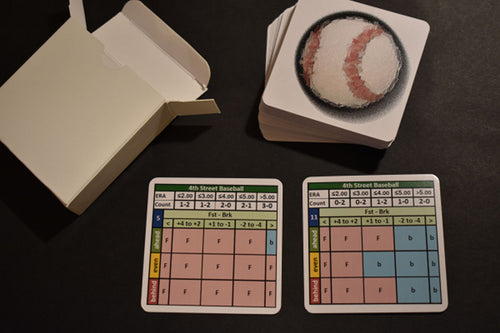 4th Street Baseball Board Game Count Cards